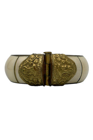 1970's Bone and Brass Bangle
