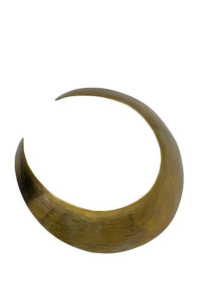 1970's Textured Brass Collar Necklace