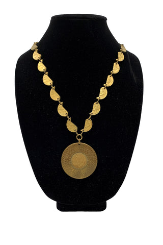 1970's Brass Brazil Coin Necklace