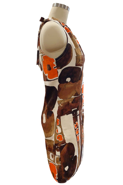 1960's Abstract Design Halter Dress/ Tunic Top