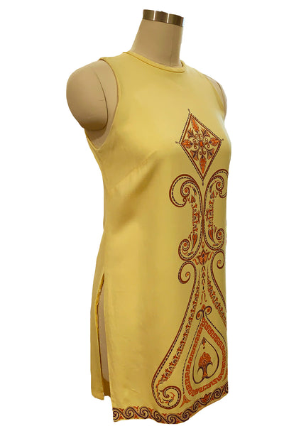 1960's Buttercup Yellow Tunic Top