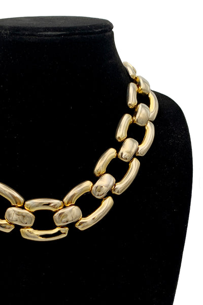 1970's Gold Tone Chunky Chain Necklace