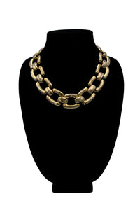 1970's Gold Tone Chunky Chain Necklace