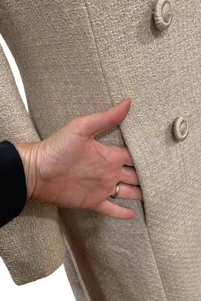 1960's Cream Double Breasted Coat