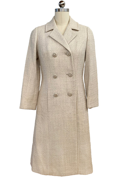 1960's Cream Double Breasted Coat