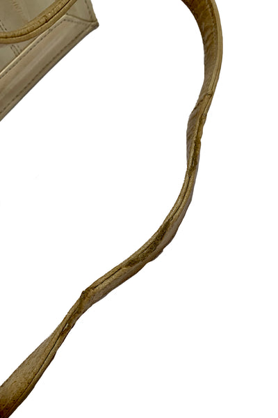 1980s Cream Eel Skin Bag