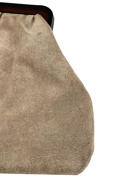 1970's Taupe Suede Clutch