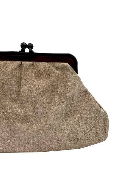 1970's Taupe Suede Clutch