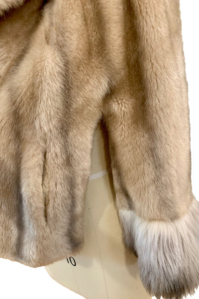 1960's Two-Tone Faux Fur Cape