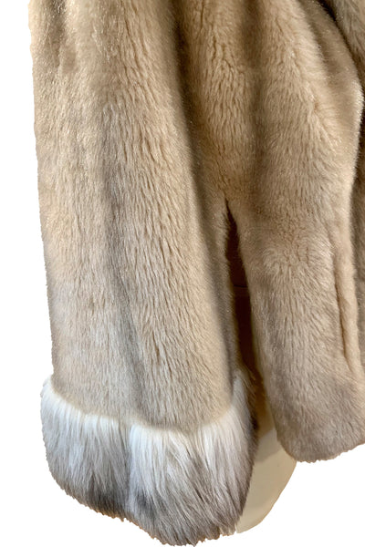 1960's Two-Tone Faux Fur Cape