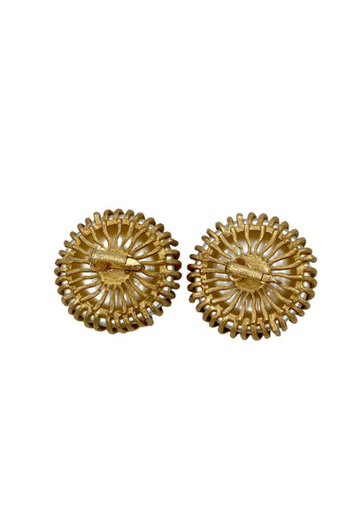 1960s Large Pearl Clip Earrings