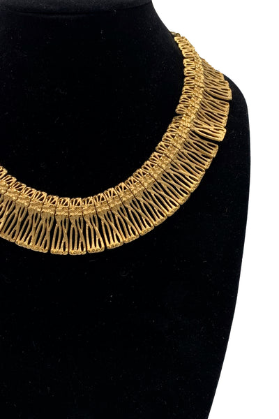 1960s Gold Fan Articulated Choker