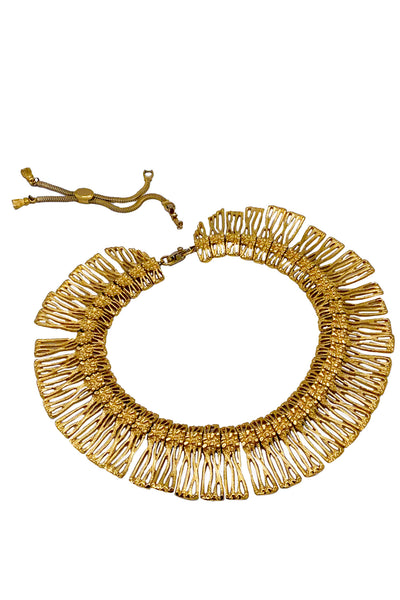 1960s Gold Fan Articulated Choker