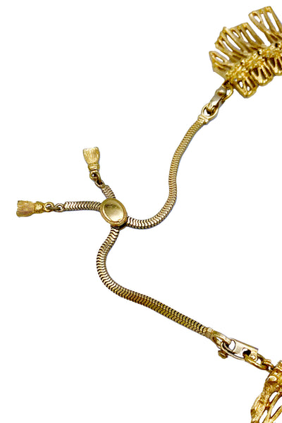 1960s Gold Fan Articulated Choker