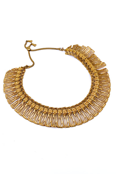 1960s Gold Fan Articulated Choker