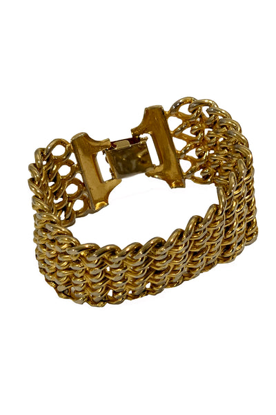1980s Gold Tone Chain Link Bracelet