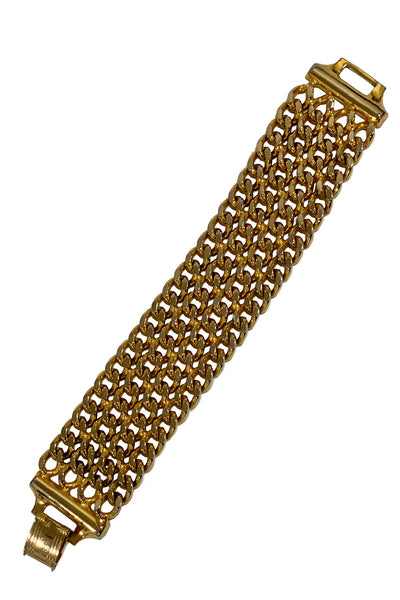 1980s Gold Tone Chain Link Bracelet