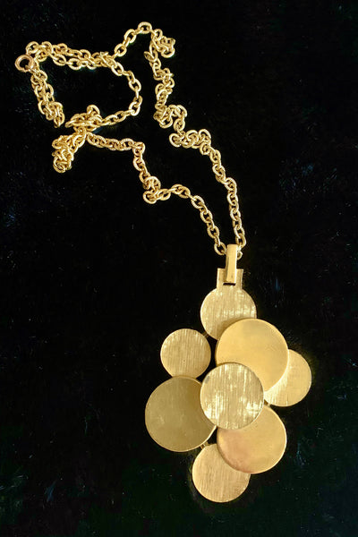 1970's Gold Trifari Pendant Necklace