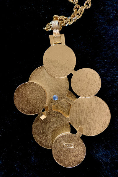1970s Gold Dot Trifari Pendant Necklace