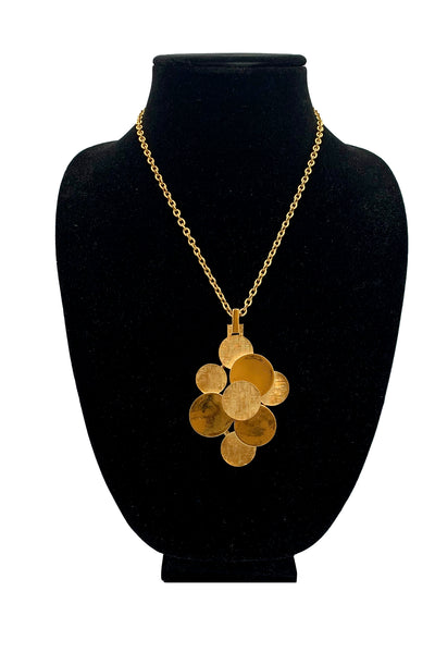 1970's Gold Dot Trifari Pendant Necklace