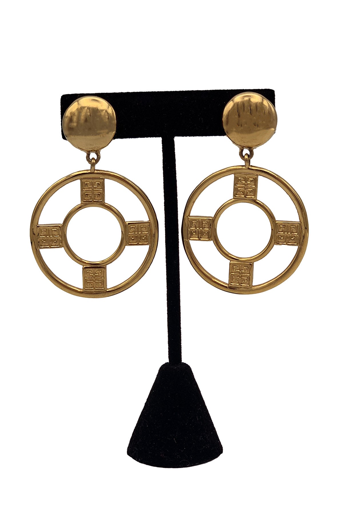 1980's Gold Loop Givenchy Earrings