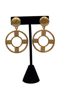 1980's Gold Loop Givenchy Earrings