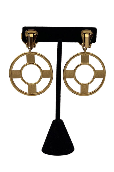1980's Gold Loop Givenchy Earrings