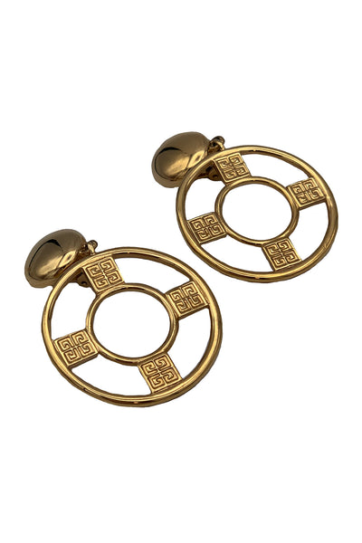 1980's Gold Loop Givenchy Earrings