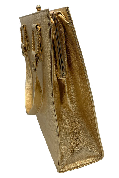 1960s Gold Lamé Handbag