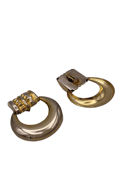 1970's Gold Tone Hoop Earrings