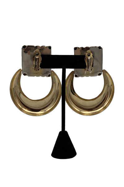 1970's Gold Tone Hoop Earrings