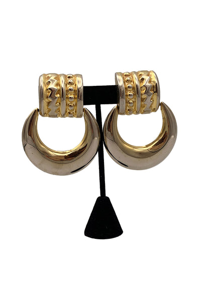1970's Gold Tone Hoop Earrings