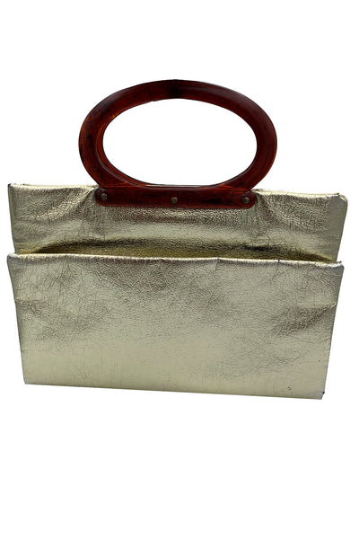 1960's Gold Lamé Folding Bag