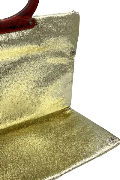 1960's Gold Lamé Folding Bag