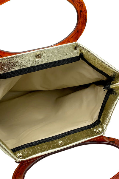 1960's Gold Lamé Folding Bag