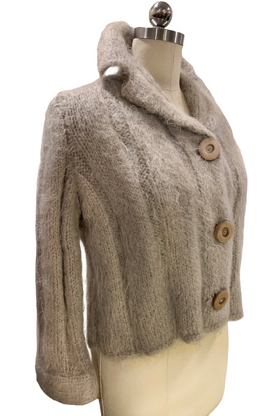 1960's Gray Angora Cardigan