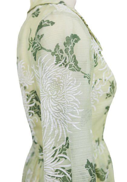 1970s Celery Green Shaheen Dress