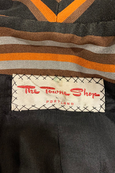 1960's Orange, Chocolate, Black and Pewter Jacket