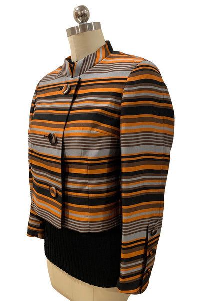 1960's Orange, Chocolate, Black and Pewter Jacket