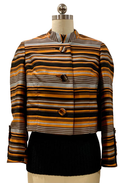 1960's Orange, Chocolate, Black and Pewter Jacket