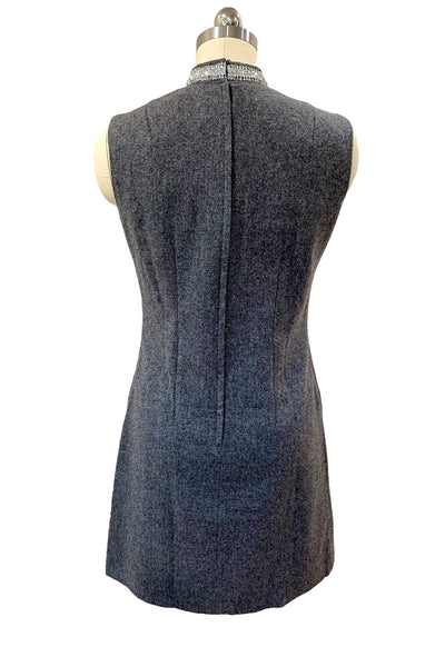 1960's Steel Grey Wool Nelly de Grab A-Line Dress