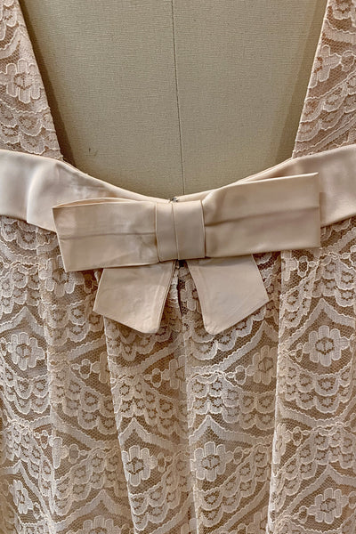 1960s Dusty Pink Lace Babydoll Dress