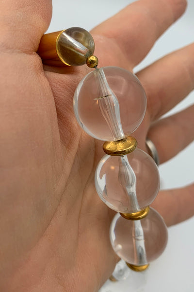 1970's Lucite and Gold Necklace