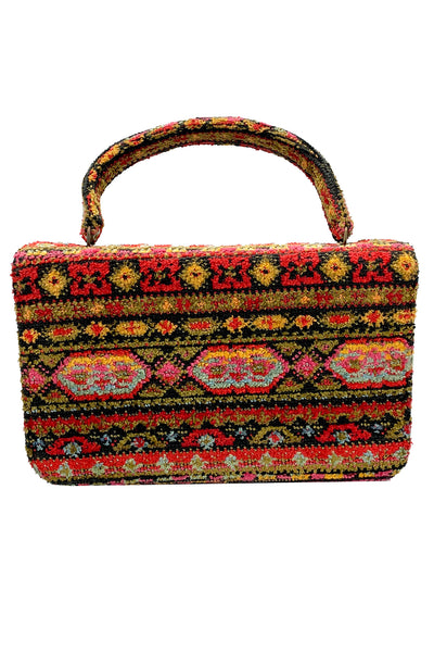 1960's Multi-Color Carpet Bag