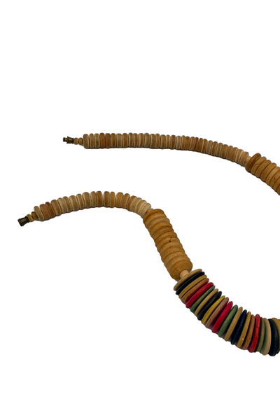 1970's Multi Color Wooden Necklace
