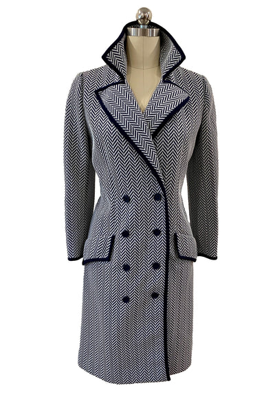 1970s Double Breasted Herringbone Jacket