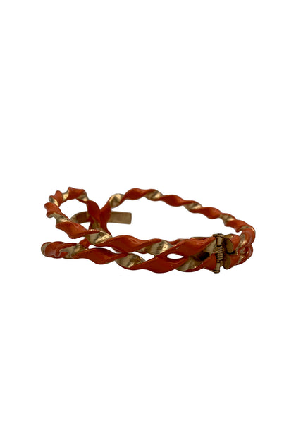 1960s Orange Enamel Bracelet