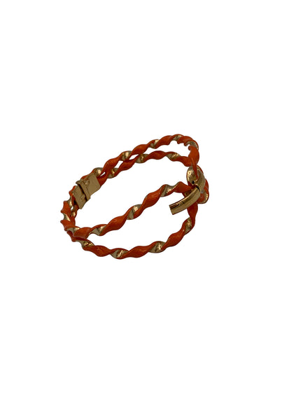1960s Orange Enamel Bracelet