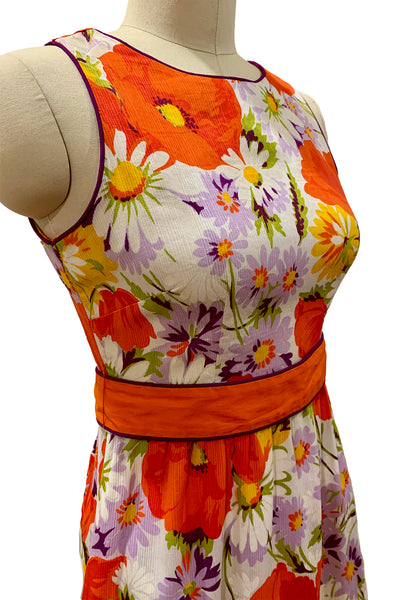 1970s Multi-Color Floral Maxi Dress