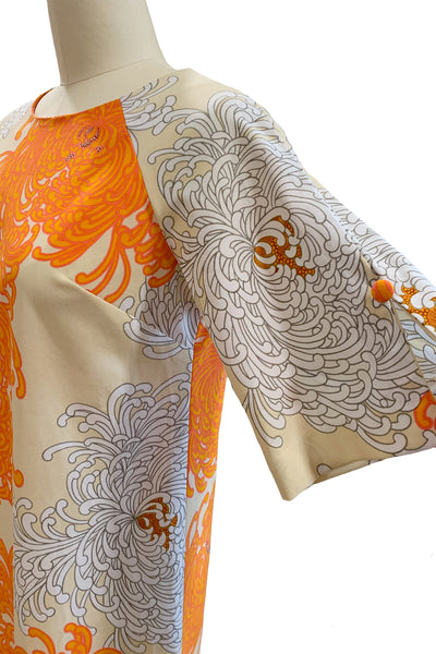 1960's Orange and Cream Dress